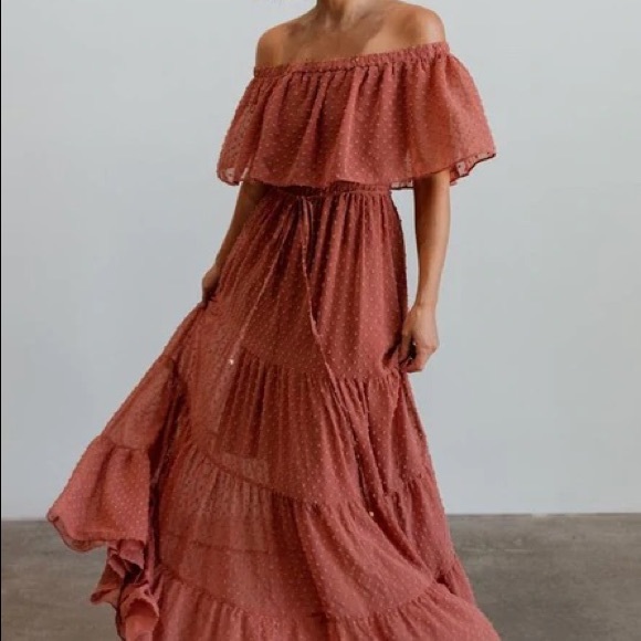 Baltic Born Mauve Swiss Dot Maternity Dress Large - Picture 12 of 12